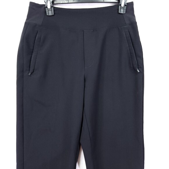 Athleta Brooklyn Ankle Pant Women's 4 Black Pull On Taper Athleisure Travel - Picture 3 of 16
